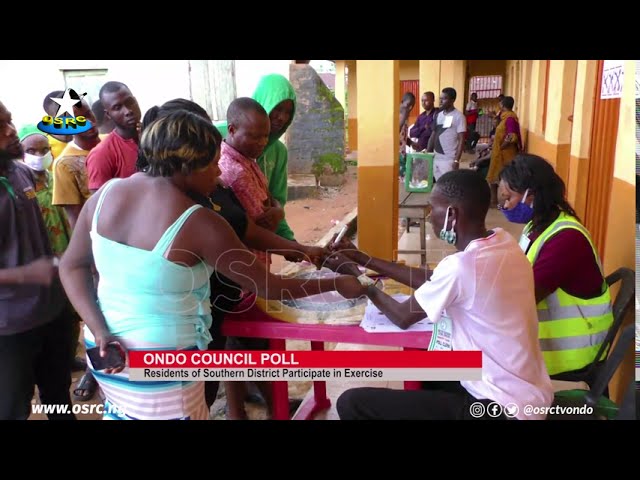 Ondo South residents express satisfaction with Saturday’s council polls