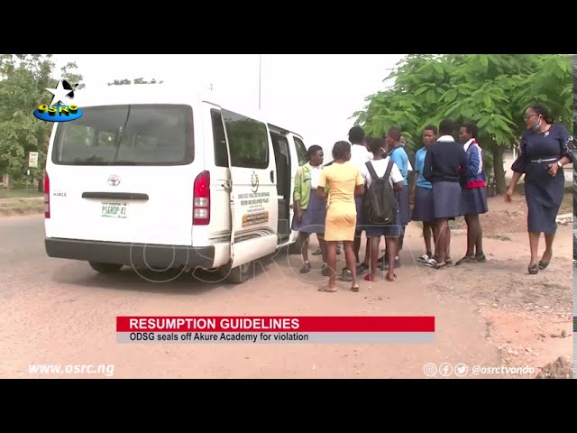 Resumption: Ondo govt seals off Akure Academy for COVID-19 guidelines violation