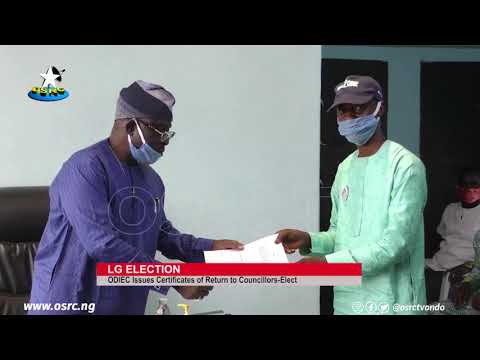 Council polls: ODIEC issues certificates of return to 199 councilors-elect