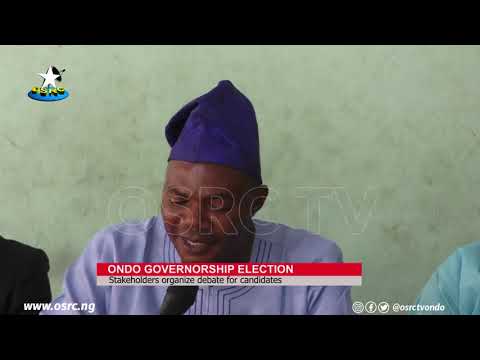 Ondo governorship Debate to Hold on Sept 29, Oct 4