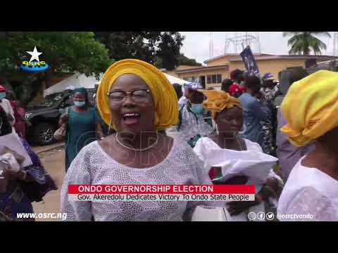 Ondo State Governorship Election: Governor Akeredolu dedicates victory to Ondo State people