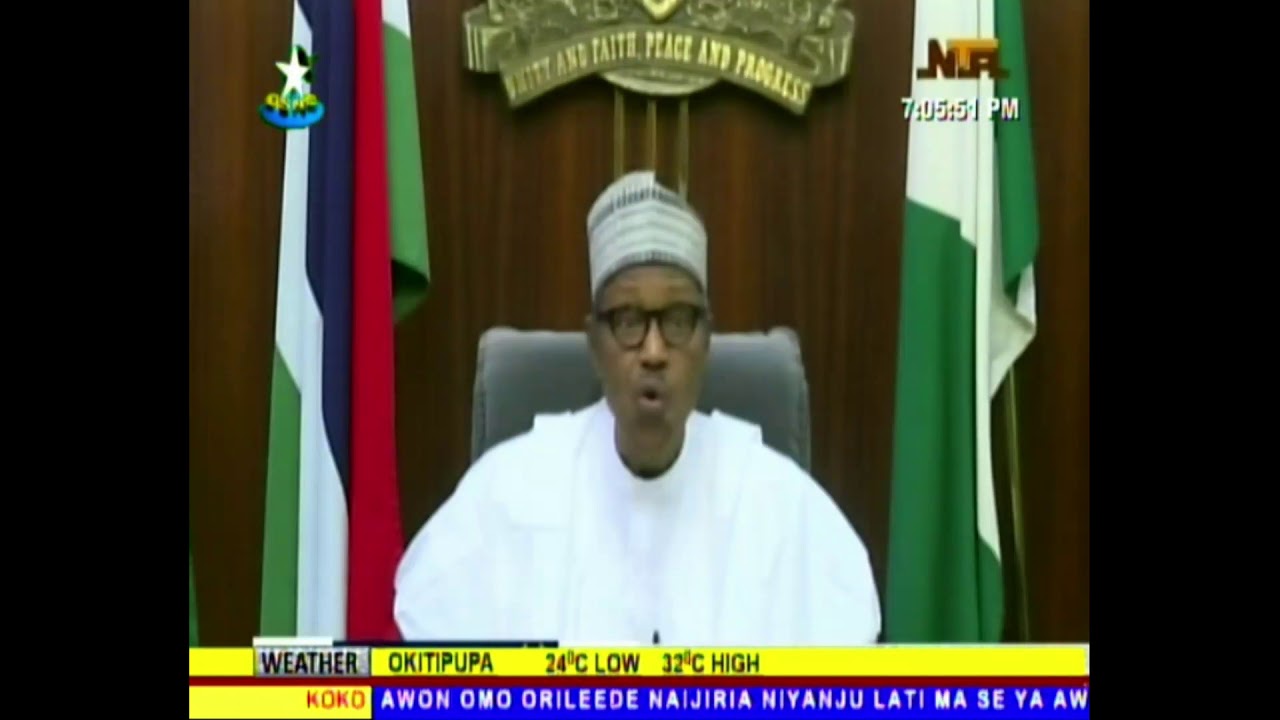 VIDEO: PRESIDENT BUHARI LIVE BROADCAST ON #ENDSARS PROTEST