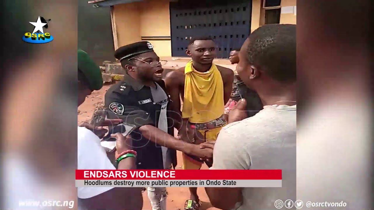 EndSars:How hoodlums burnt Akeredolu campaign office, police stations, freed over 50 prison inmates