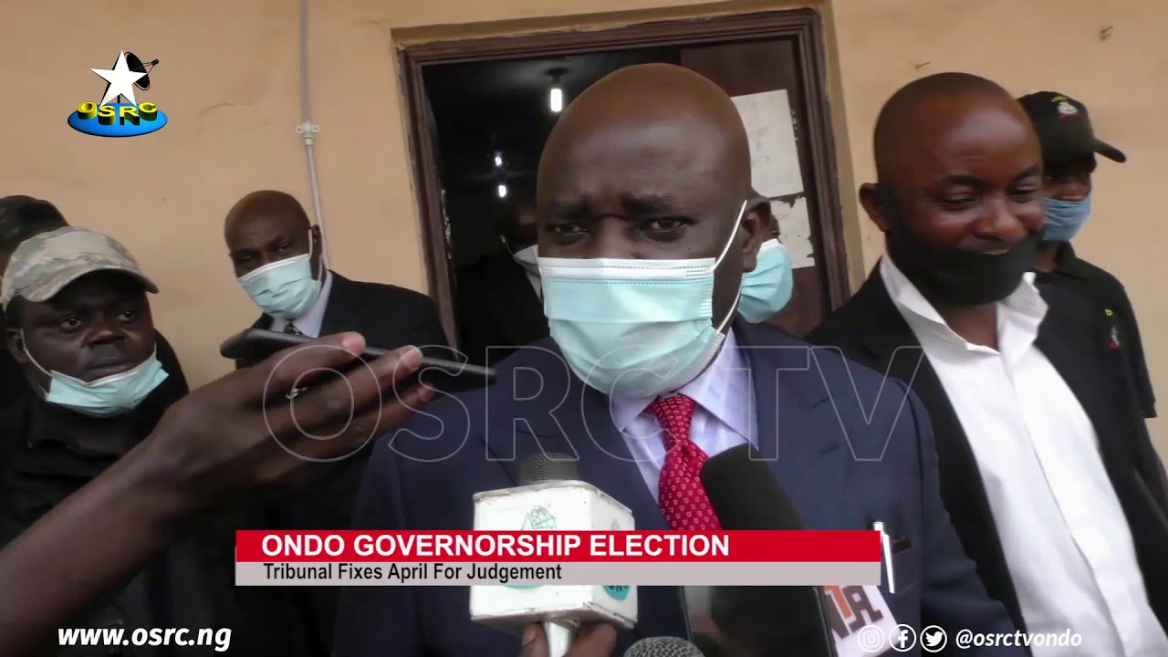 Ondo 2020 election: Tribunal fixes April for judgement