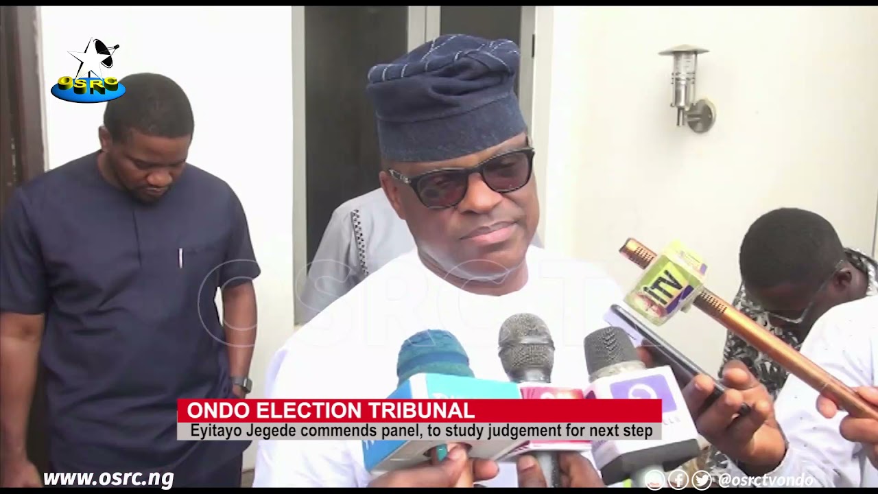 Ondo Election Tribunal: Eyitayo Jegede commends panel, vows to study judgement