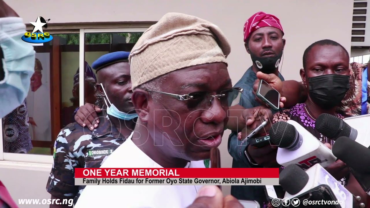 Akeredolu, others attend One-year memorial prayer  for late  Oyo Gov. Ajimobi