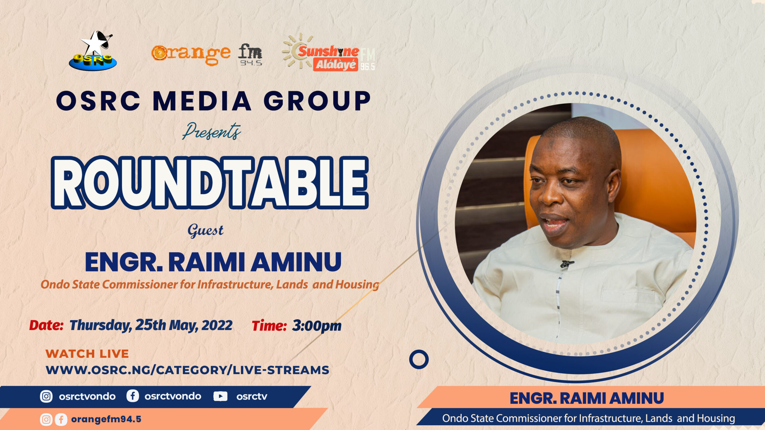 OSRC’s Roundtable analyses challenges and success of infrastructure development in Ondo State