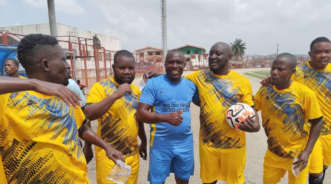 Ondo Football Coaches Association engages SWAN in entertaining novelty match