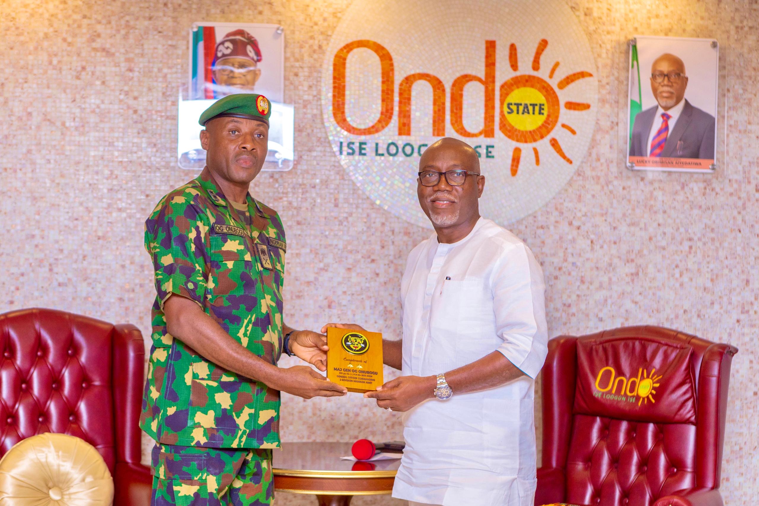 GOV AIYEDATIWA SEEKS SYNERGY OF SECURITY AGENCIES IN PROTECTING BORDER COMMUNITIES IN ONDO STATE